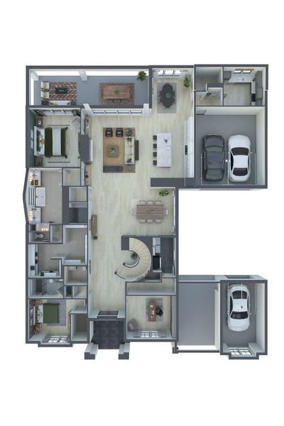 2D floor plan layout for the Camden by Tri Pointe Homes in The Estates at James Lane, Fulshear, TX (Image 6).
