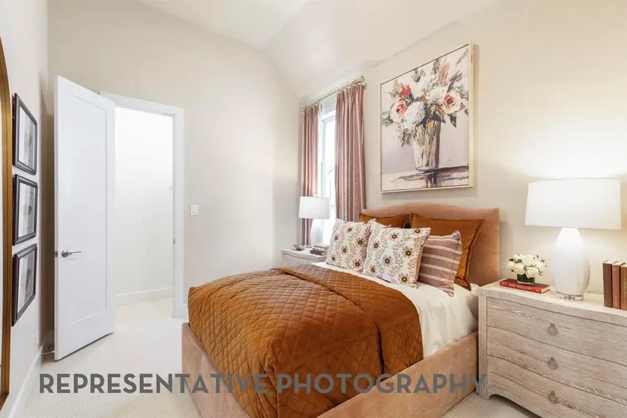 Furnished interior view inside a new home in Furst Ranch, Flower Mound (Image 19). Furnished interior view inside a new home in Furst Ranch, Flower Mound (Image 19).