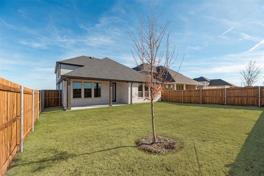 Exterior details and patio area of a home in Sutton Fields, Celina (Image 4). Exterior details and patio area of a home in Sutton Fields, Celina (Image 4).