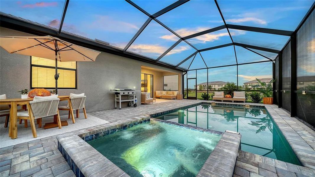 Exterior details and patio area of a home in Lorraine Lakes at Lakewood Ranch, Lakewood Ranch (Image 30).
