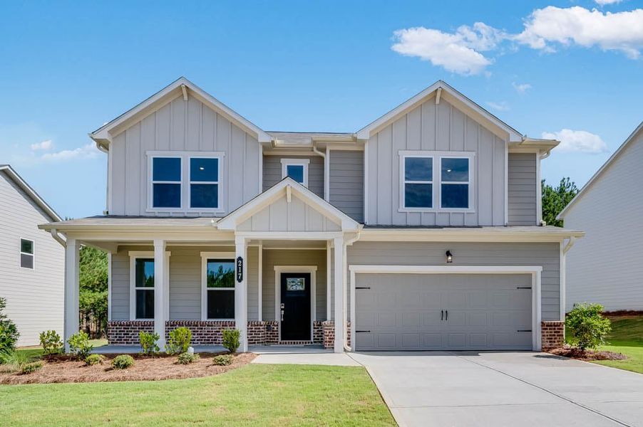Representative exterior photo of a completed home built from the Prescott by Taylor Morrison in Heritage River, Euharlee, GA (Image 15).