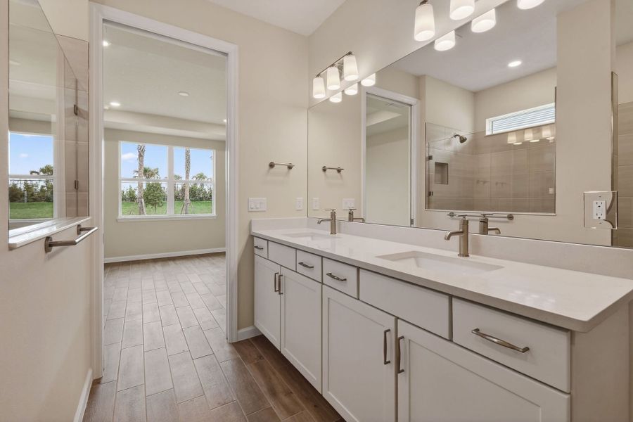 Furnished interior view inside a new home in Del Webb Tradition, Port St. Lucie (Image 12).