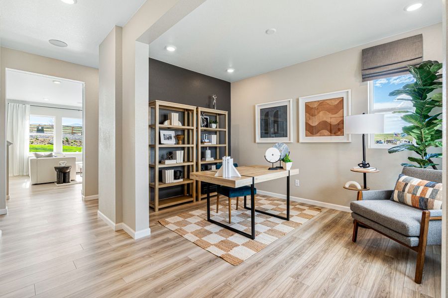 Furnished interior view inside a new home in Sterling Ranch Ascent Village, Littleton (Image 6).