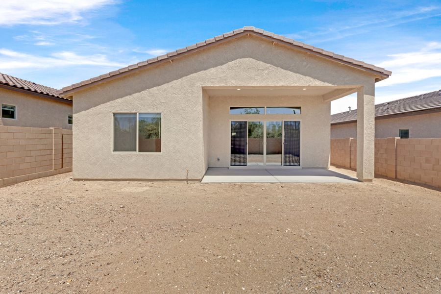 Exterior details and patio area of a home in Saguaro Reserve II, Marana (Image 3). Exterior details and patio area of a home in Saguaro Reserve II, Marana (Image 3).