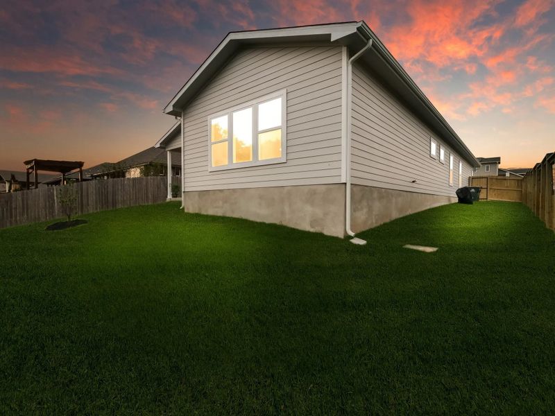 Representative exterior details of a home built from the The Summerville 50's by AHA Dream Homes, LLC in Whisper Valley, Manor (Image 4). Representative exterior details of a home built from the The Summerville 50's by AHA Dream Homes, LLC in Whisper Valley, Manor (Image 4).