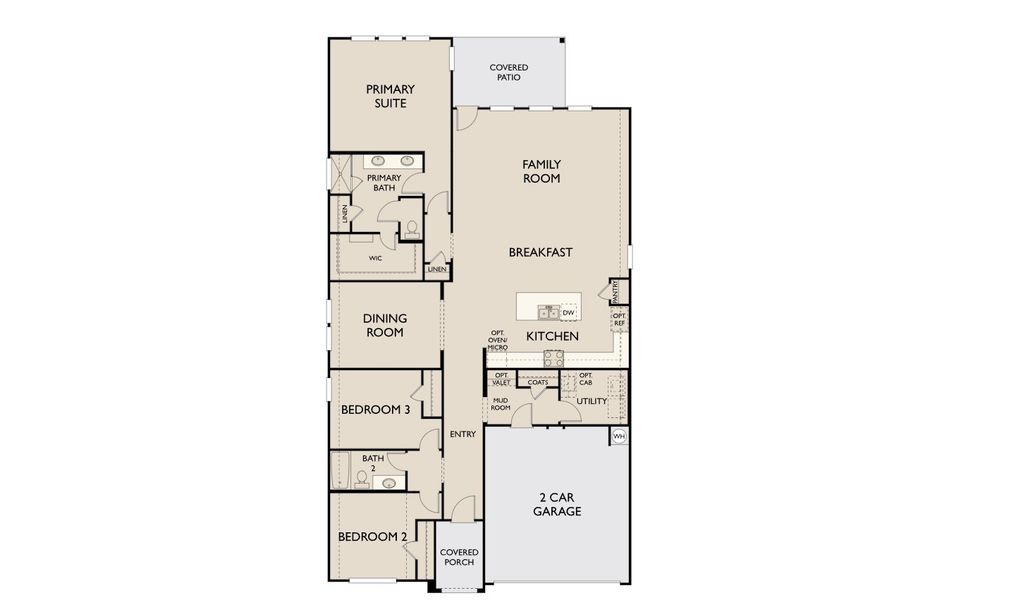 2D floor plan layout for the Cheyenne II by Ashton Woods in Lagos Reserve, Manor, TX (Image 5).