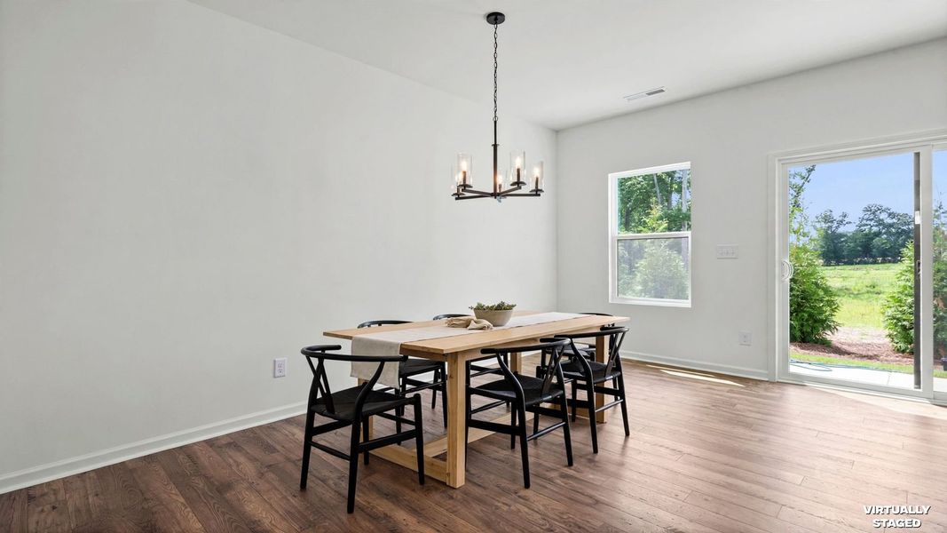Furnished interior view inside a new home in The Ridge Townhomes, Monroe (Image 7). Furnished interior view inside a new home in The Ridge Townhomes, Monroe (Image 7).