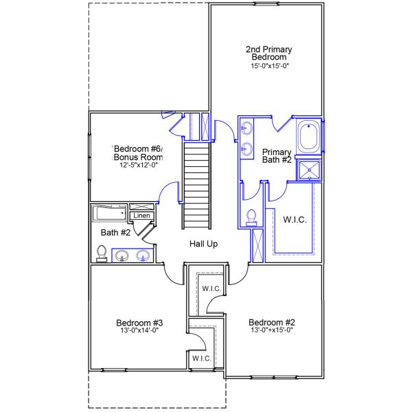 2D floor plan layout of this home in Killians Crossing, Blythewood, SC (Image 3).