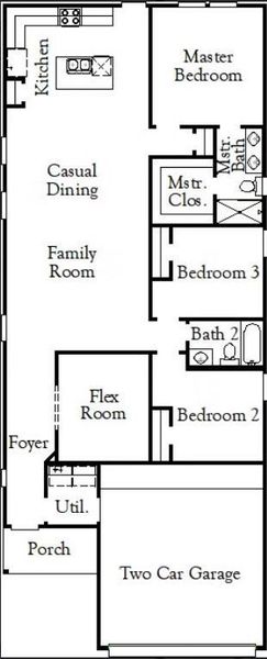 2D floor plan layout of this home in Cypress Green, Hockley, TX (Image 5).