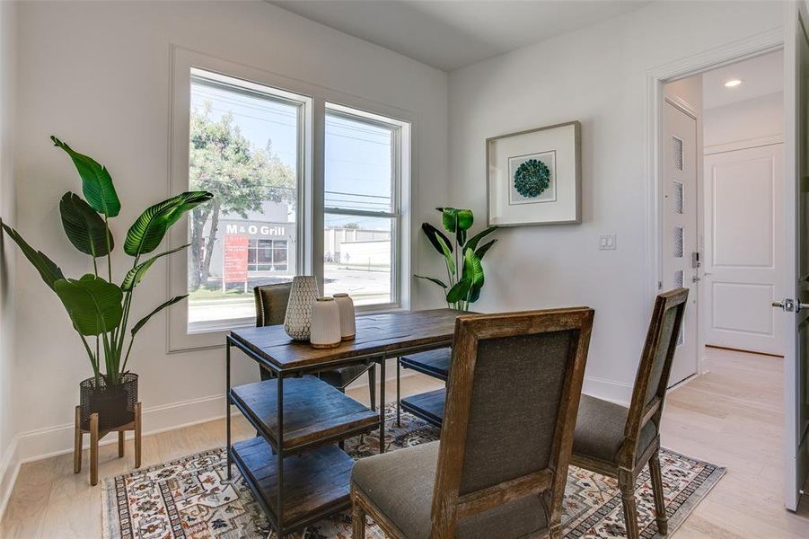 Image of model home with similar floorplan.