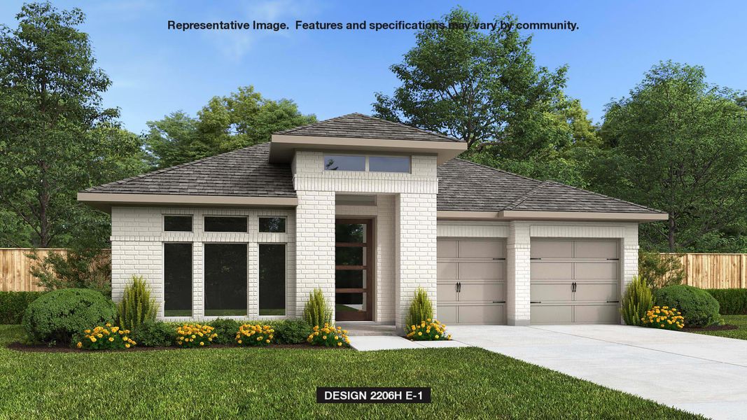 View of front of house with brick siding, a garage, and driveway View of front of house with brick siding, a garage, and driveway