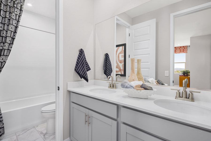 Representative furnished interior of a home built from the Saguaro by Beazer Homes in Montana Vista: Summit, Buckeye (Image 20). Representative furnished interior of a home built from the Saguaro by Beazer Homes in Montana Vista: Summit, Buckeye (Image 20).