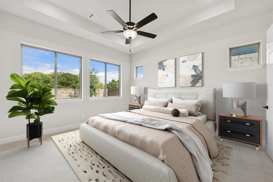 Furnished interior view inside a new home in South Pointe Cottage Series, Mansfield (Image 6). Furnished interior view inside a new home in South Pointe Cottage Series, Mansfield (Image 6).