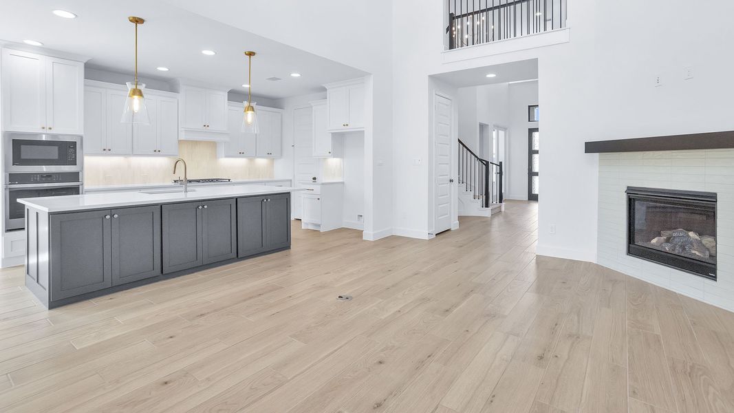 Furnished interior view inside a new home in Bridgeland, Cypress (Image 3).