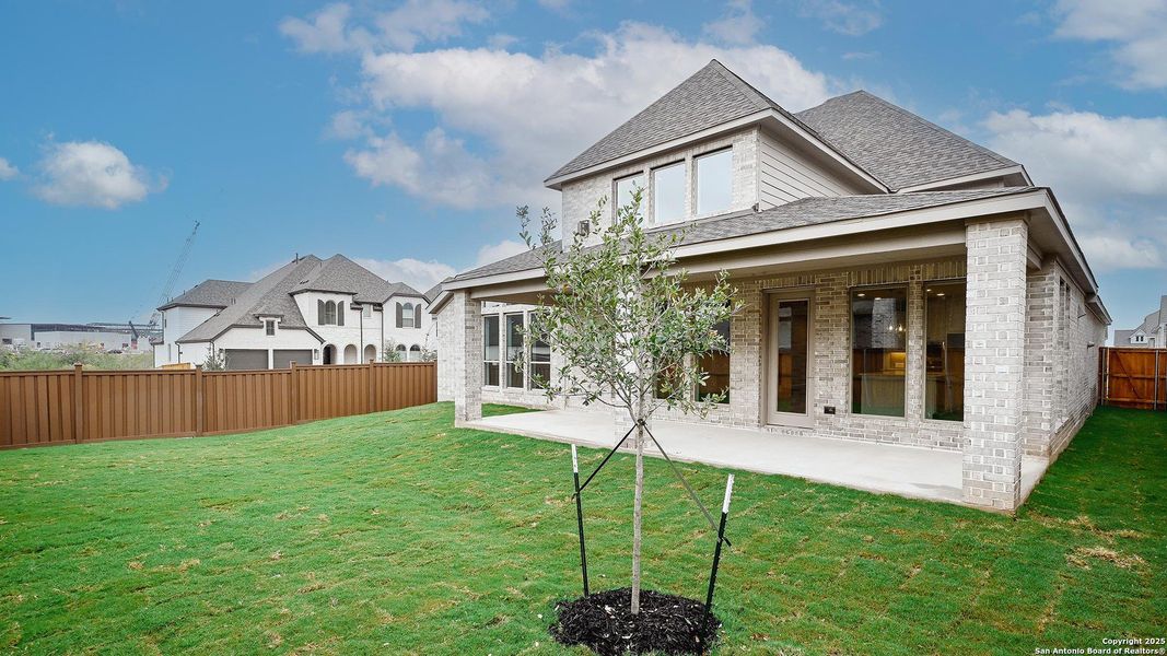 Exterior details and patio area of a home in Mayfair 60', New Braunfels (Image 19). Exterior details and patio area of a home in Mayfair 60', New Braunfels (Image 19).