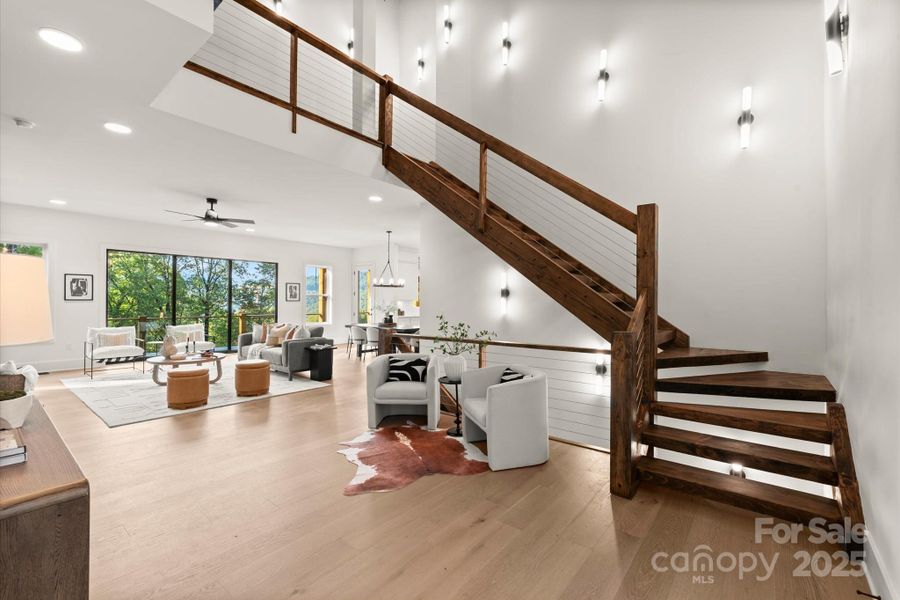 Furnished interior view inside a new home in , Cashiers (Image 6).