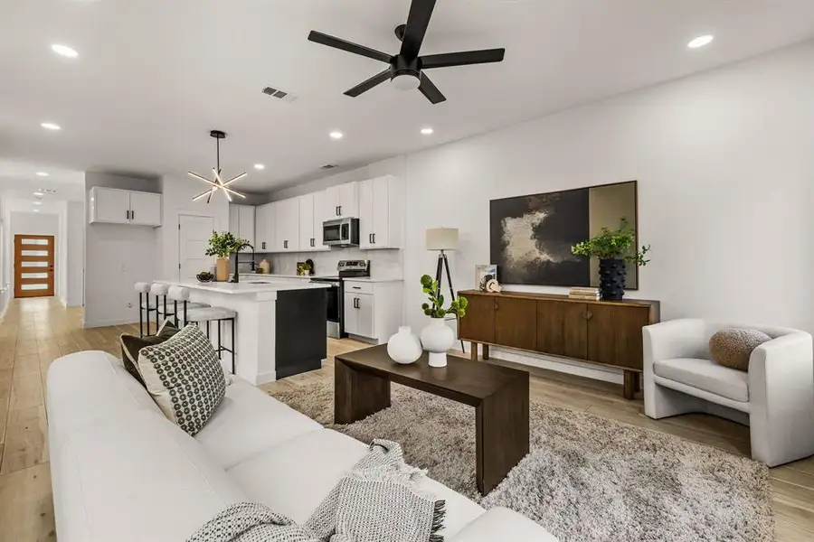 Furnished interior view inside a new home in , Dallas (Image 11). Furnished interior view inside a new home in , Dallas (Image 11).