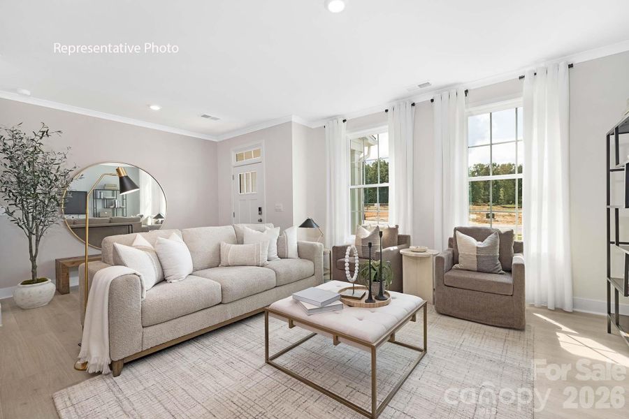 Furnished interior view inside a new home in Sanctuary at Southgate, Indian Trail (Image 6).