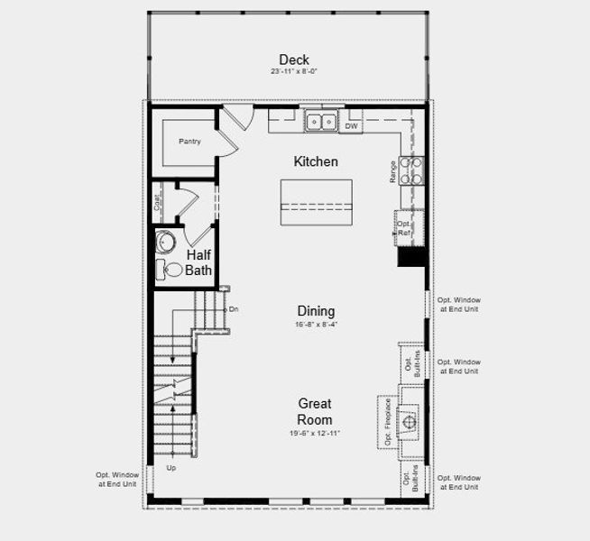 2D floor plan layout for the Oconee by Taylor Morrison in Dreycott, Lawrenceville, GA (Image 7).
