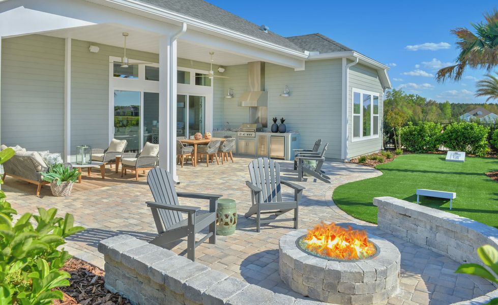 Front exterior of a new home in Oakmont, Gainesville, FL, highlighting curb appeal (Image 19).