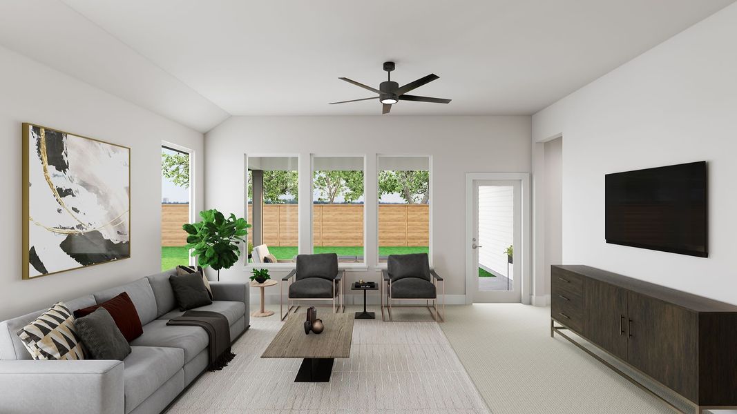 Representative furnished interior of a home built from the Hazel by Tri Pointe Homes in Landmark, Denton (Image 5). Representative furnished interior of a home built from the Hazel by Tri Pointe Homes in Landmark, Denton (Image 5).