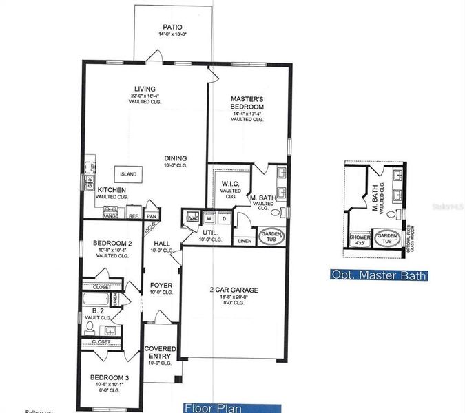 2D floor plan layout of this home in West Oak, Ocala, FL (Image 4).