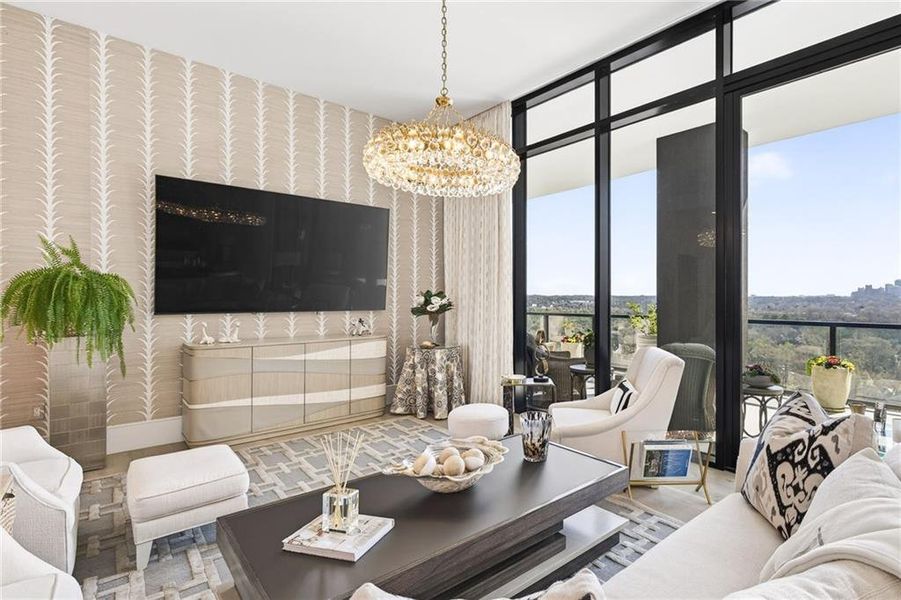 Furnished interior view inside a new home in The Dillon Buckhead, Atlanta (Image 15). Furnished interior view inside a new home in The Dillon Buckhead, Atlanta (Image 15).