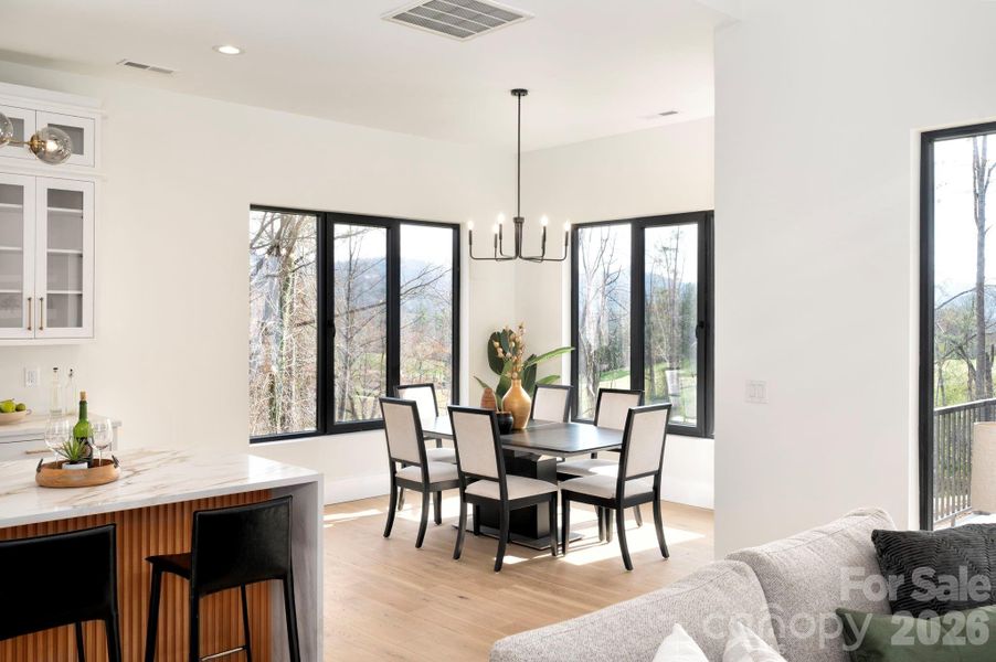 Furnished interior view inside a new home in , Weaverville (Image 25).