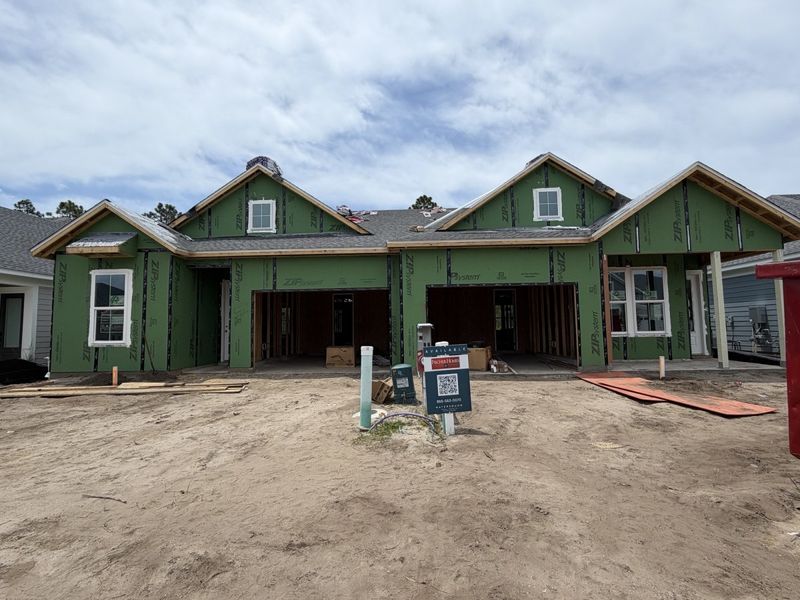 In-progress construction of a new home in The Villas at Longleaf Park, a Watersound Origins® community, Inlet Beach, FL (Image 7). In-progress construction of a new home in The Villas at Longleaf Park, a Watersound Origins® community, Inlet Beach, FL (Image 7).