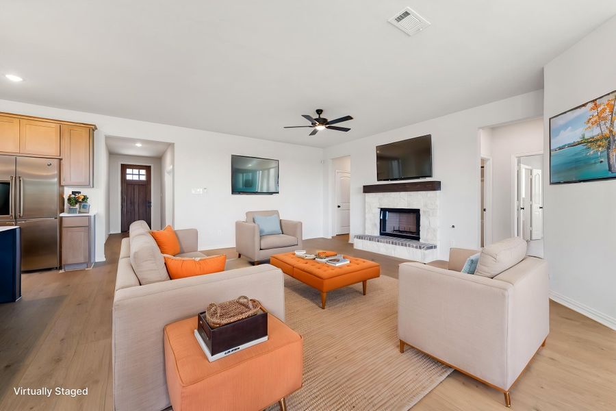Furnished interior view inside a new home in Parker Heights, Valley View (Image 6). Furnished interior view inside a new home in Parker Heights, Valley View (Image 6).