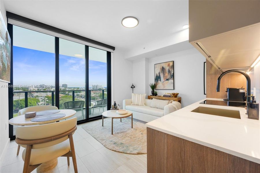 Furnished interior view inside a new home in , Miami Beach (Image 8).
