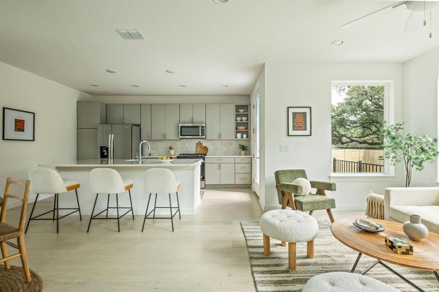 Furnished interior view inside a new home in , Austin (Image 14). Furnished interior view inside a new home in , Austin (Image 14).