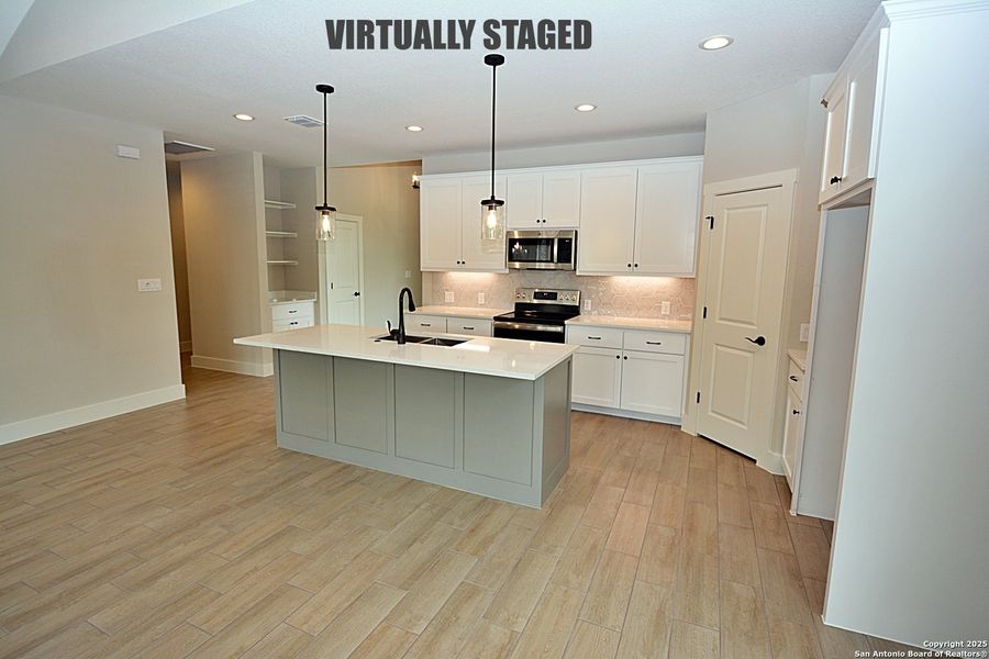 Furnished interior view inside a new home in , Blanco (Image 4). Furnished interior view inside a new home in , Blanco (Image 4).