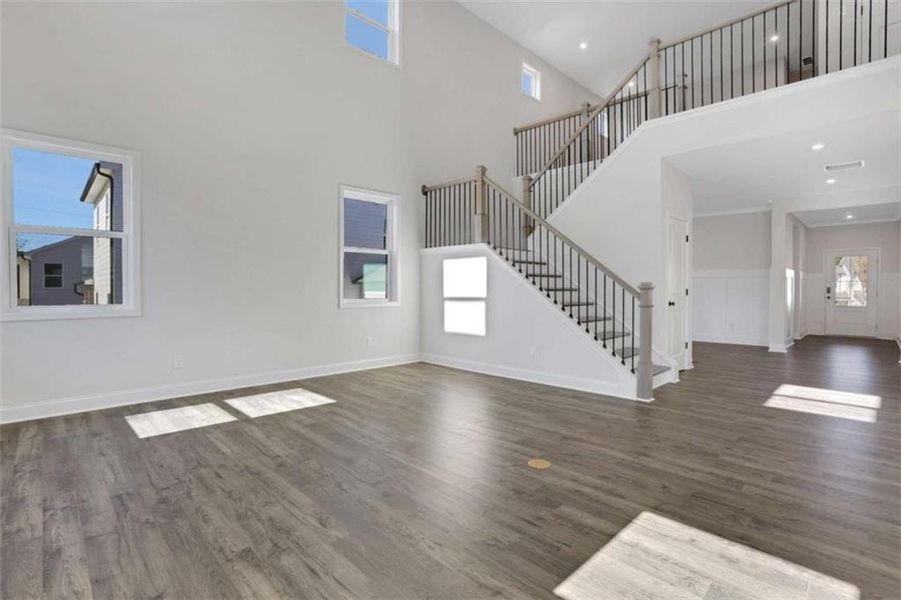Spacious, unfurnished interior of a new home in The Paddocks at Doc Hughes, Buford (Image 50).