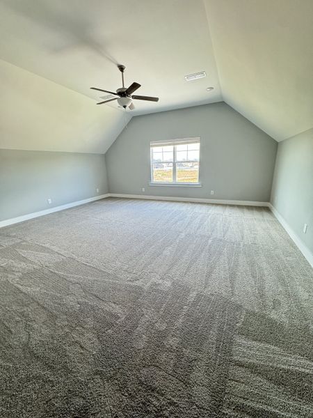 Large Bonus room.

*Photo is from a previous listing displaying the completed floor plan some options and selections may vary from actual home.