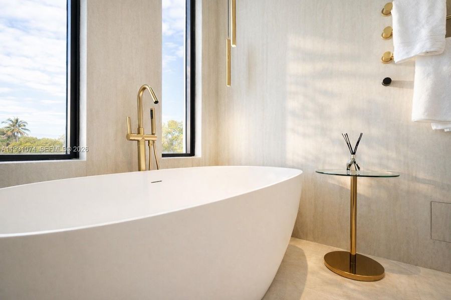 Close-up of interior finishes inside a home in , Miami Beach (Image 48).