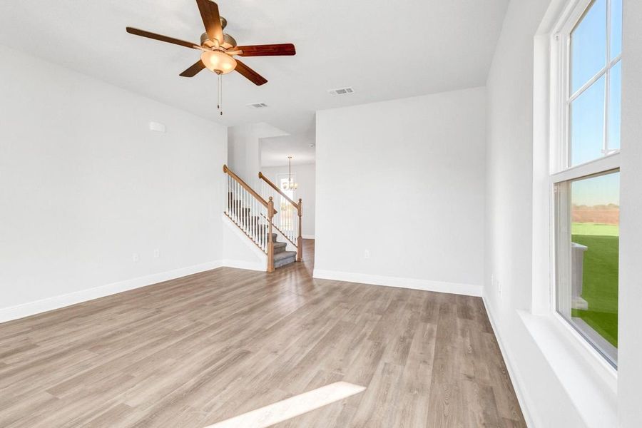 Representative unfurnished interior of a home built from the 2290 by Adams Homes in Riverwalk, Freeport (Image 13). Representative unfurnished interior of a home built from the 2290 by Adams Homes in Riverwalk, Freeport (Image 13).
