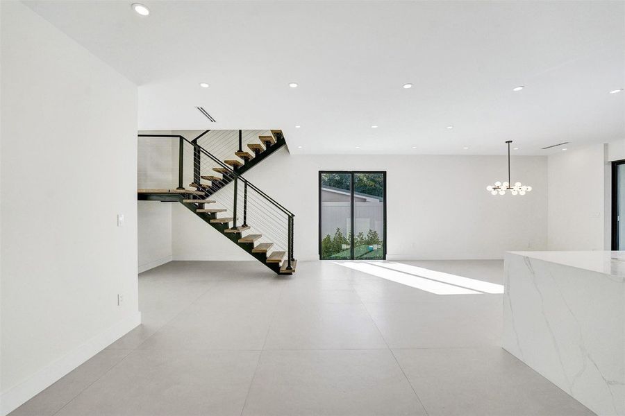 Living, Dining, Kitchen