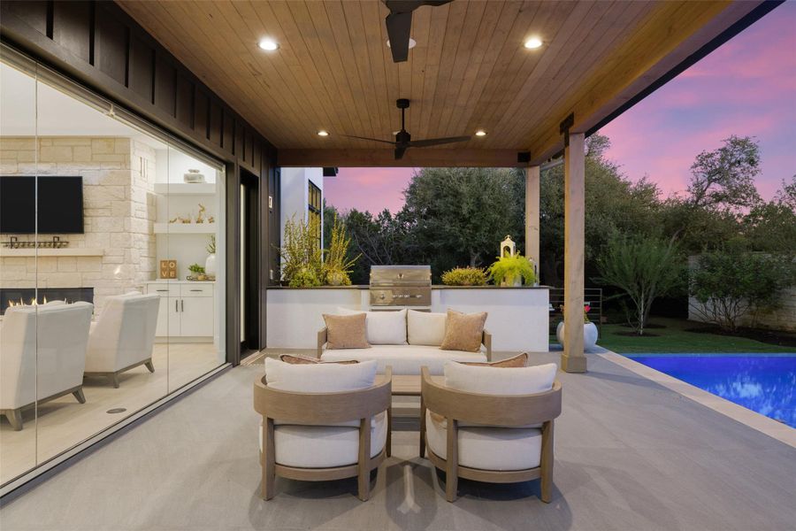 Exterior details and patio area of a home in , Austin (Image 2).