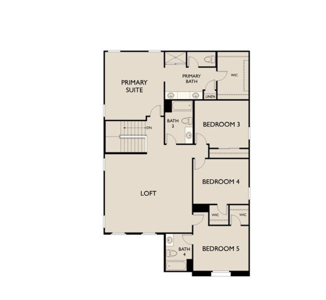 2D floor plan layout for the Snapdragon by Ashton Woods in Solara, Phoenix, AZ (Image 4).