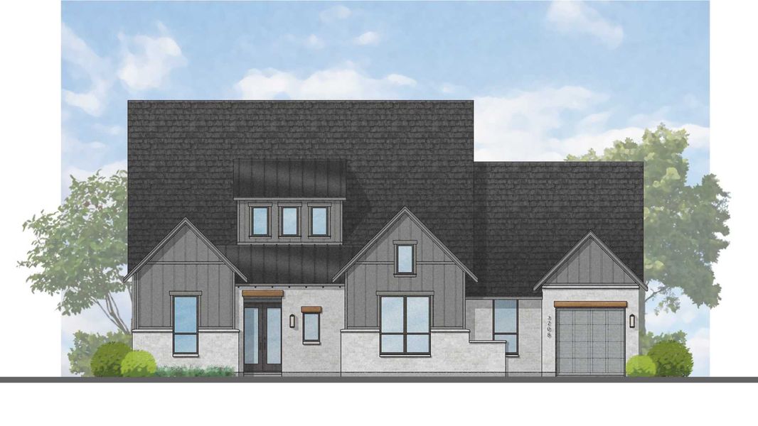 Representative rendering of the exterior for the 283 Plan by Highland Homes (Image 36).