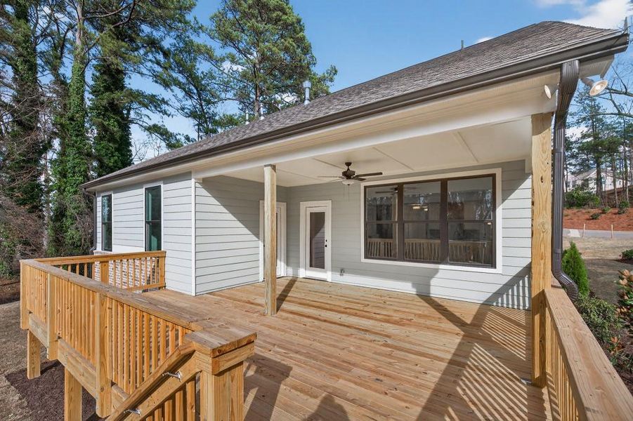 Exterior details and patio area of a home in , Marietta (Image 32).