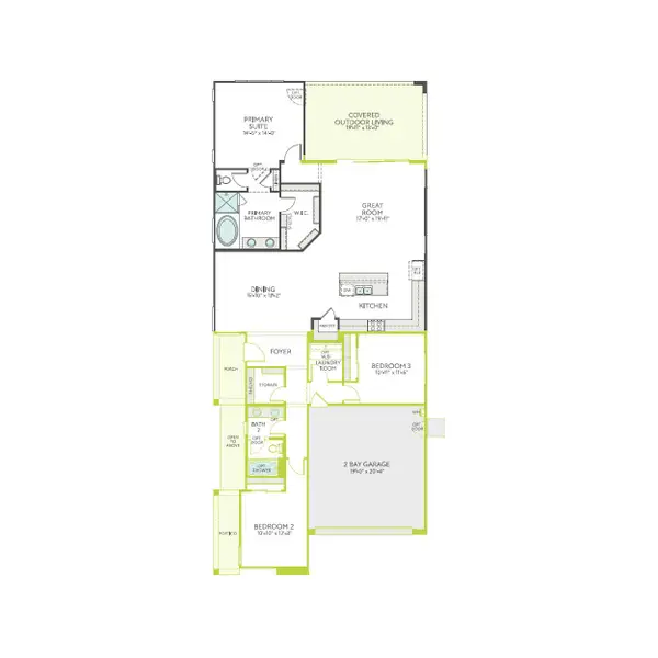 2D floor plan layout of this home in Waterston Central, Gilbert, AZ (Image 4). 2D floor plan layout of this home in Waterston Central, Gilbert, AZ (Image 4).