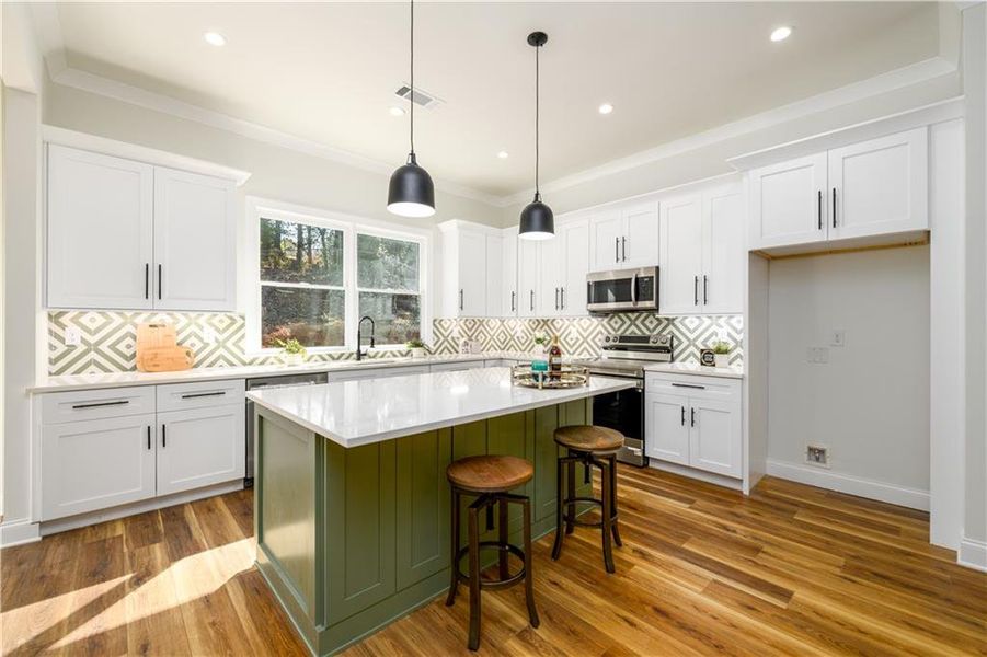 Furnished interior view inside a new home in , Atlanta (Image 10).