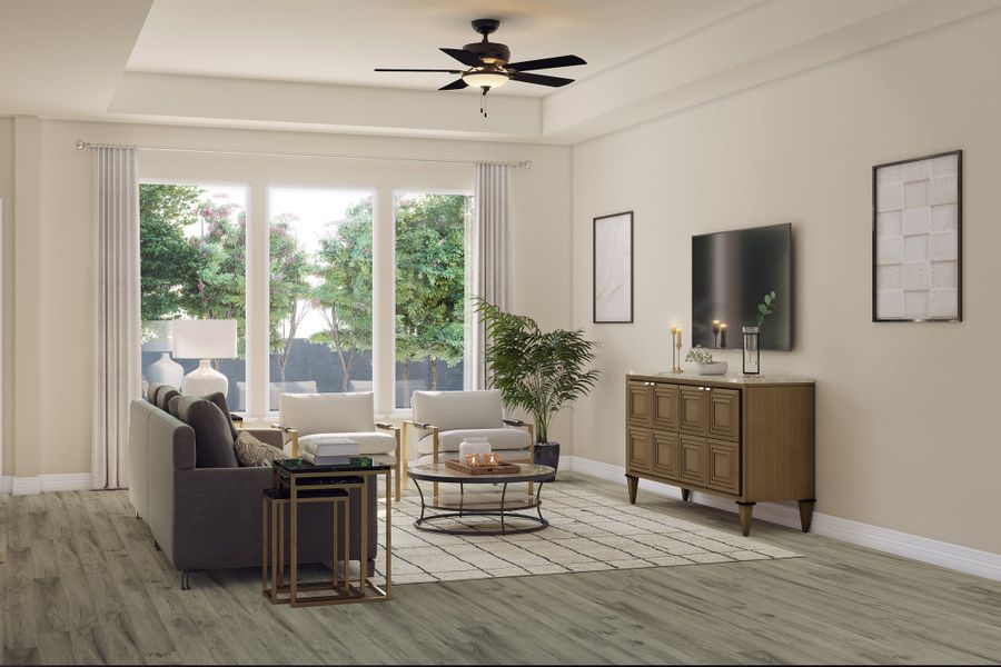 Representative furnished interior of a home built from the Garner by Tri Pointe Homes in Mason Woods, Cypress (Image 6).