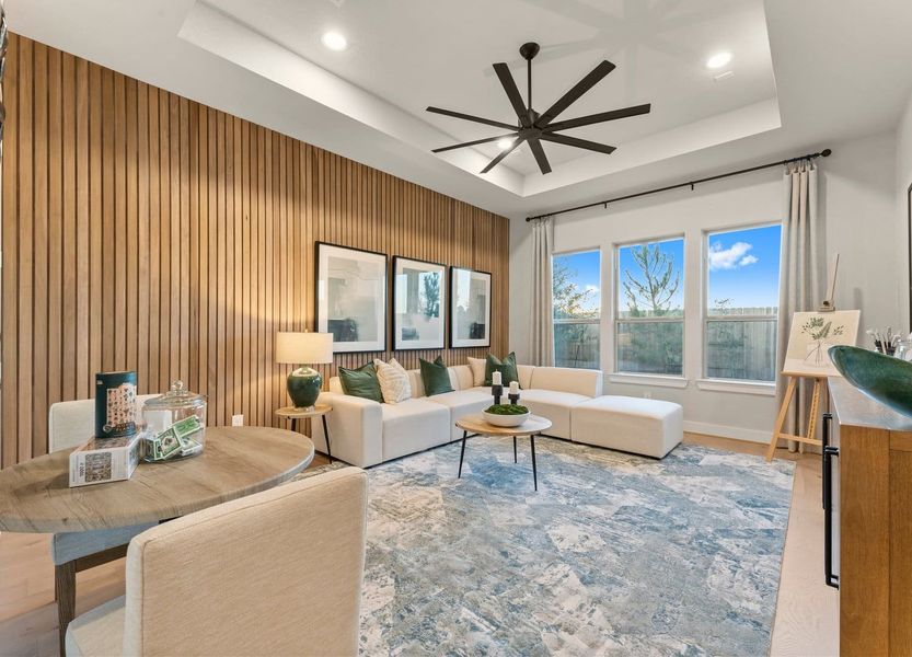 Furnished interior view inside a new home in Fulshear Lakes Gardens, Fulshear (Image 28). Furnished interior view inside a new home in Fulshear Lakes Gardens, Fulshear (Image 28).