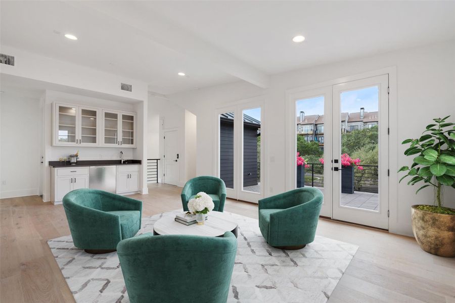 Furnished interior view inside a new home in Spyglass, Austin (Image 28).