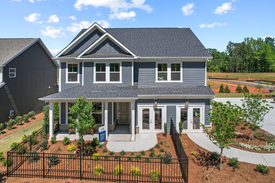 Representative exterior photo of a completed home built from the Marshall by Pulte Homes in Michaux Gardens, Belmont, NC (Image 40). Representative exterior photo of a completed home built from the Marshall by Pulte Homes in Michaux Gardens, Belmont, NC (Image 40).