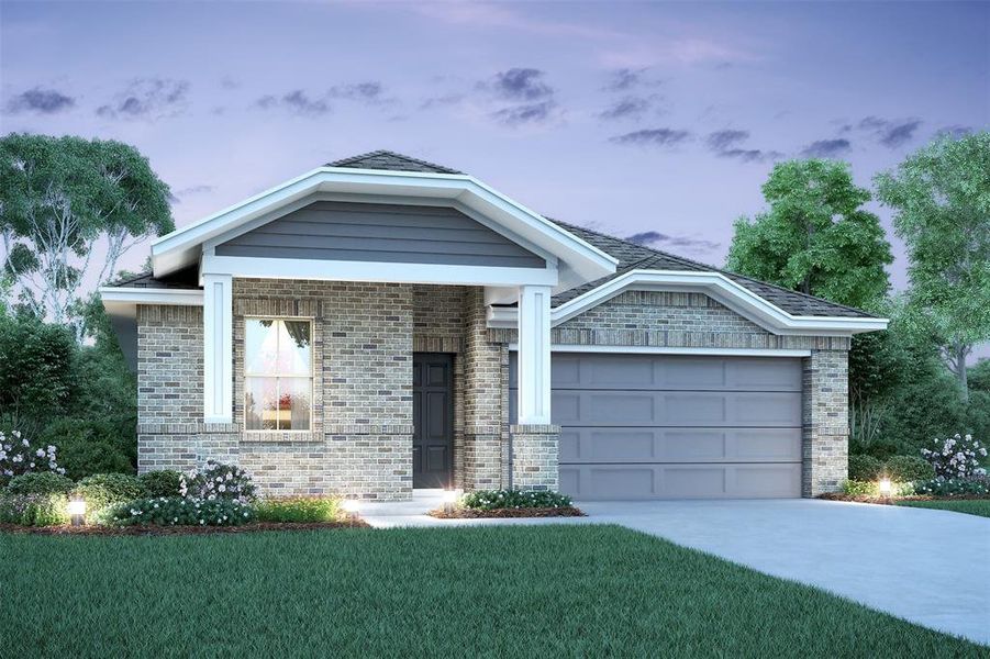 Charming Quartz home design by K. Hovnanian Homes with elevation B in beautiful Glen Oaks. (*Artist rendering used for illustration purposes only.)