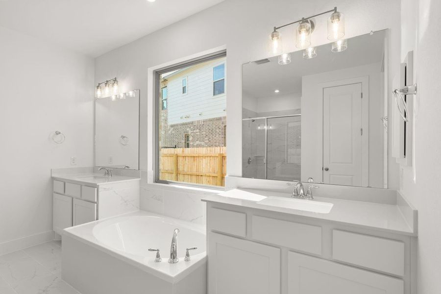 Primary Bath with gorgeous detailing